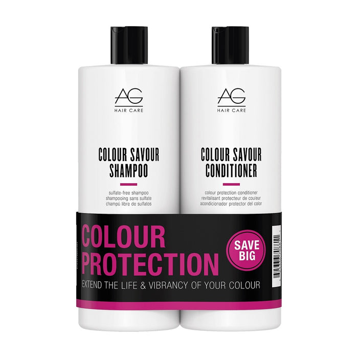 AG Hair Colour Savour Shampoo, Conditioner Liter Duo