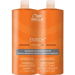 Wella Care3 Enrich Liter Duo Shampoo & Conditioner for Coarse Hair